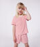 Children's striped terry cotton short pajamas MARSHMALLOW red/SPI