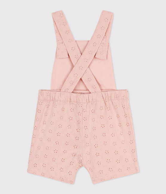 Babies' English embroidery Dungaree Shorts SALINE pink