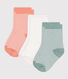 Pairs of babies' pinstripe cotton socks - 3-Pack