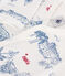 Babies' Paris themed cotton pyjamas MARSHMALLOW white/MULTICO white