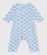 Babies' footless whale-patterned cotton bodyjama
