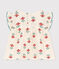 Babies' Short-Sleeved Patterned Cotton Gauze Blouse AVALANCHE white/MULTICO